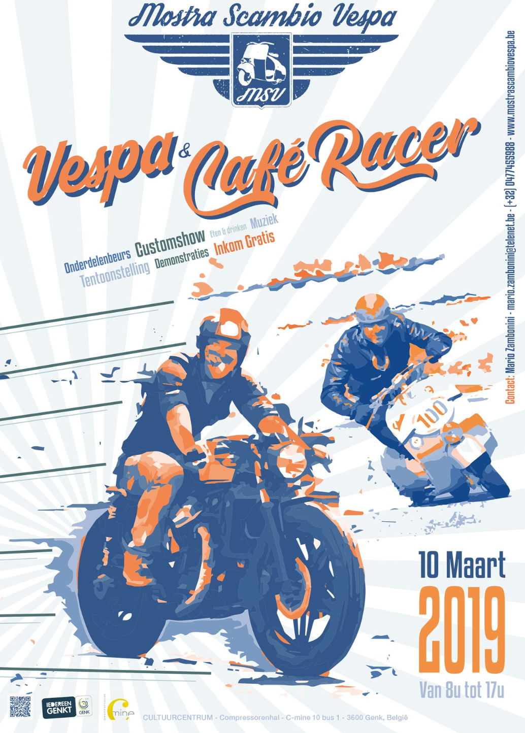 Vespa & Caferacer Genk Belgium / March 10th 2019