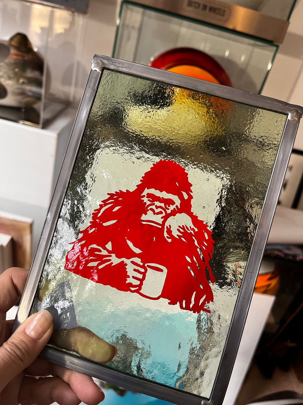 Custom Hand-Painted Signage on stealed glass