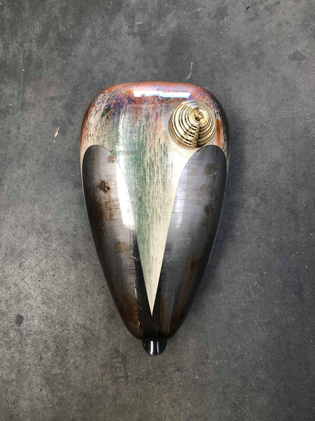 Chopper Gastank “STEROïDE” - Dutch on Wheels, custompaint, pinstriping, motorcycle art 