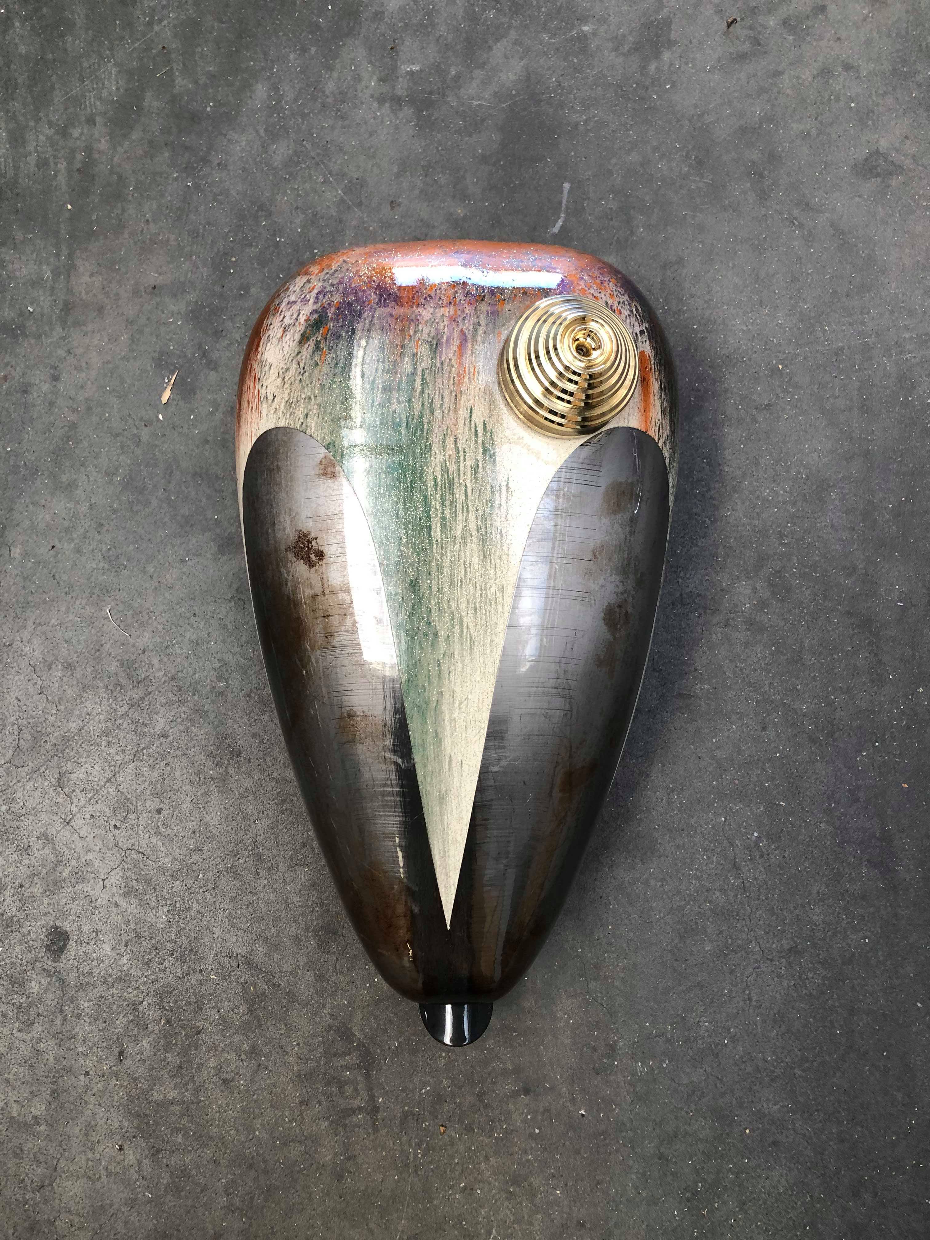 Chopper Gastank “STEROïDE” - Dutch on Wheels, custompaint, pinstriping, motorcycle art 