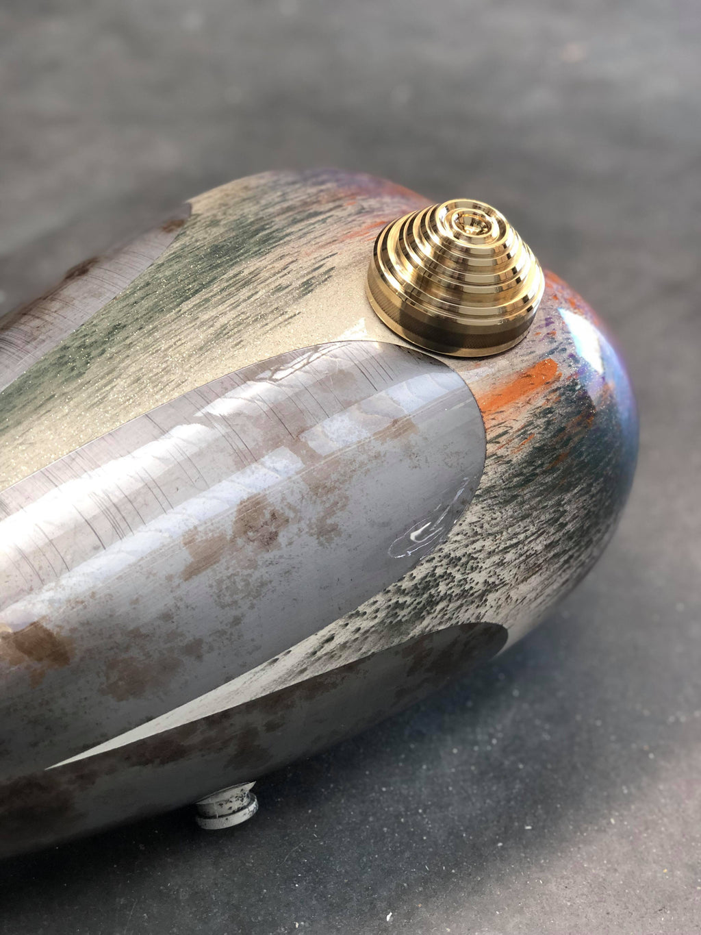 Chopper Gastank “STEROïDE” - Dutch on Wheels, custompaint, pinstriping, motorcycle art 