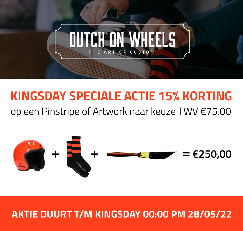 KINGSDAY SPECIALE RIDERS AKTIE 15% KORTING - Dutch on Wheels